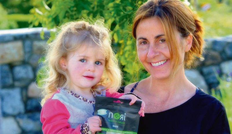 Deirdre Cunningham and her daughter, Molly. Deirdre, a nutritionist, says their NORI Bake seaweed blend is rich in iodine, which contributes to normal growth of children, among many other benefits. Photo: Peter Harkin.