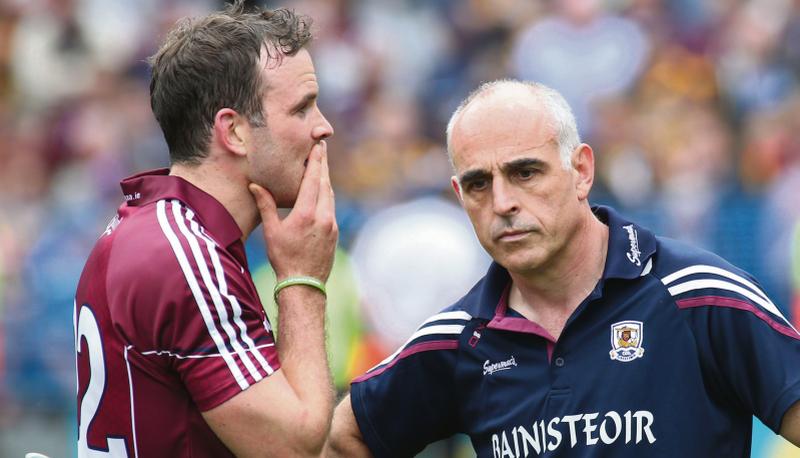 ON OPPOSITE SIDES: Galway captain David Collins and team manager Anthony Cunningham are disconsolate in the immediate aftermath of last month's All-Ireland defeat to Kilkenny.