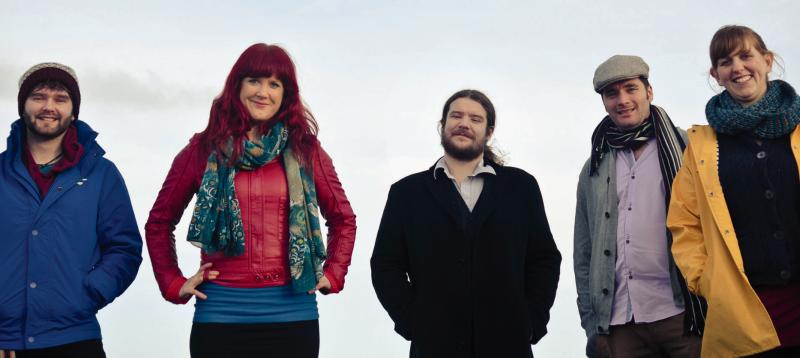 Tracy Bruen, second from left, co-organiser of the Open Mic night, with her band.