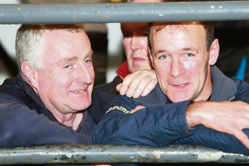 Michael Keaveny from Glenamaddy and Jarlath Rattigan from Dunmore in jovial mood at Tuam Mart. PHOTO: JOHNNY RYAN PHOTOGRAPHY.