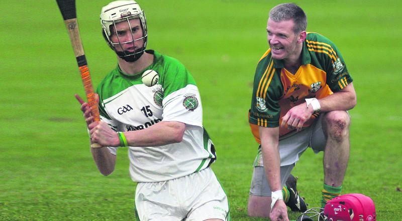 Sarsfields Alan Ward (left) and Craughwell centre back Adrian Cullinane who will be key players for their respective clubs in Sunday's county final at Kenny Park.