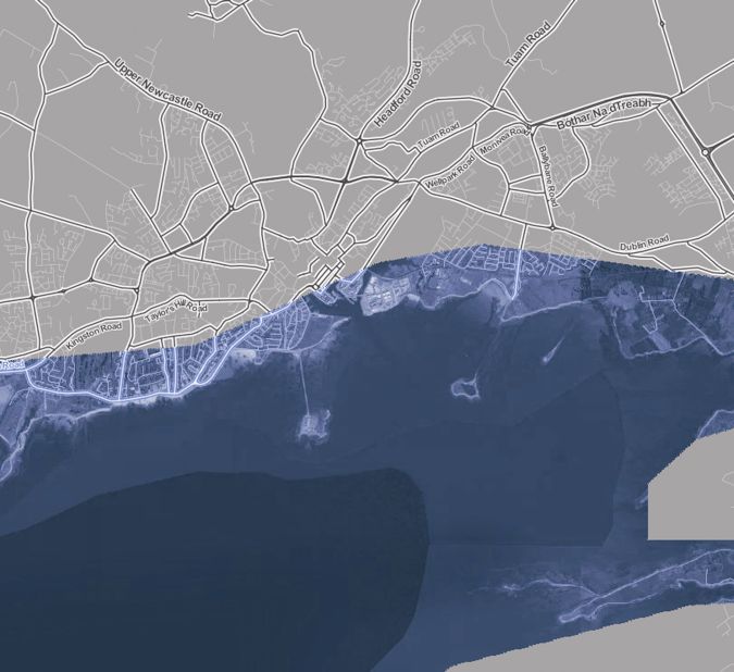 City sea levels map
