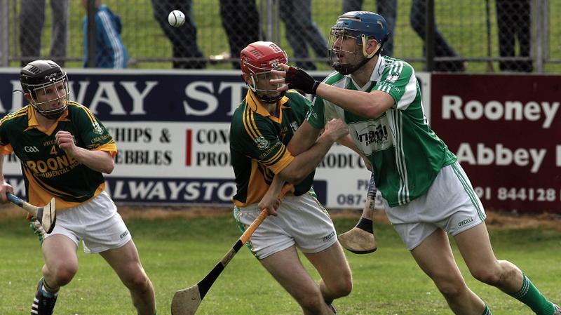 Castlegar's Sean Connolly who was an early injury casualty in the club's County Junior A junior semi-final replay defeat to An Spidéal at Kenny Park on Sunday.