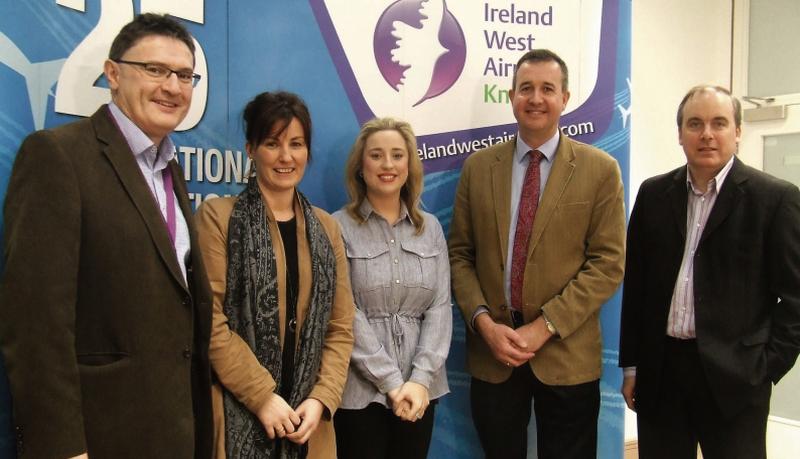 Pictured at the announcement of the charities of the year programme for 2016 at Ireland West Airport were (left to right), Joe Gilmore, Managing Director, Ireland West Airport, Donna Burke, Pieta House, Rachael Dooley, Cancer Care West, Tom McEvoy, Pieta House and Mike Crowe, MS Ireland.