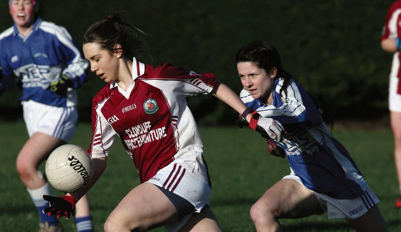 Ailish Morrissey fought valiantly for Glenamaddy in the semi-final defeat at the hands of Coláiste Iosagain.