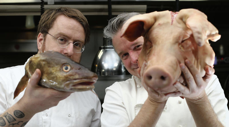 Michelin Star Chef Ross Lewis and JP McMahon of Galway’s Michelin Star Restaurant Aniar launch the 5th Galway Food Festival Programme which takes place at Easter (March 24-28) and celebrates 100 years of Irish food. Photo: Robbie Reynolds.