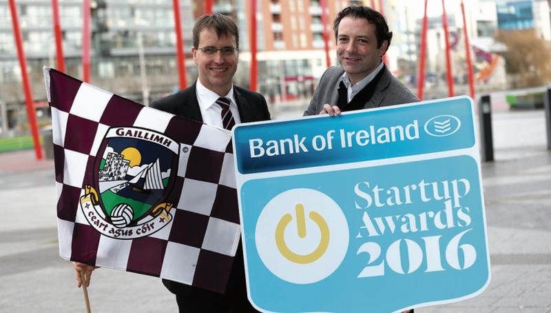 David Merriman, Head of Enterprise Development at Bank of Ireland; and Stephen Dillion, Founder of the Startup Awards at the launch of the 2016 Bank of Ireland Startup Awards.
