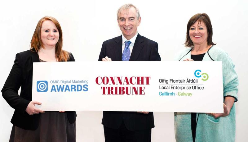 Maricka Burke-Keogh, Founder, OMiG, Dave Hickey, CEO, Connacht Tribune and Breda Fox, Head of Enterprise, Local Enterprise Office, Galway, launching the OMiG Awards.
