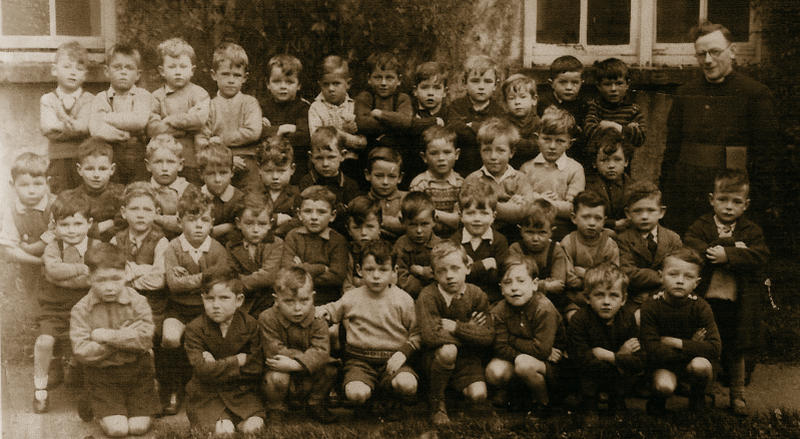 Infants Class from the Patrician Brother’s School ‘The Monastery’ at Lombard Street, Galway with Bro Cletus Norton in 1947. ‘The Mon’ closed its doors seven years later and the pupils transferred down the street to the newly-built St Patrick’s National School.