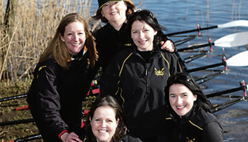 Winners...Tribesmen Rowing Club members Robin Winkels, Mairead McCaffrey, Carol Nash, Martina McWalter and Therese Mongan.
