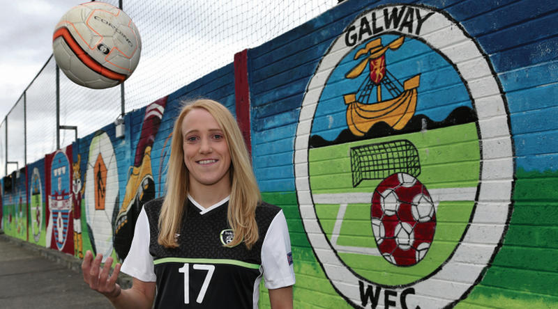 Galway Women's FC captain Méabh de Búrca, who won her 50th senior cap with the Republic of Ireland team against Spain last week.