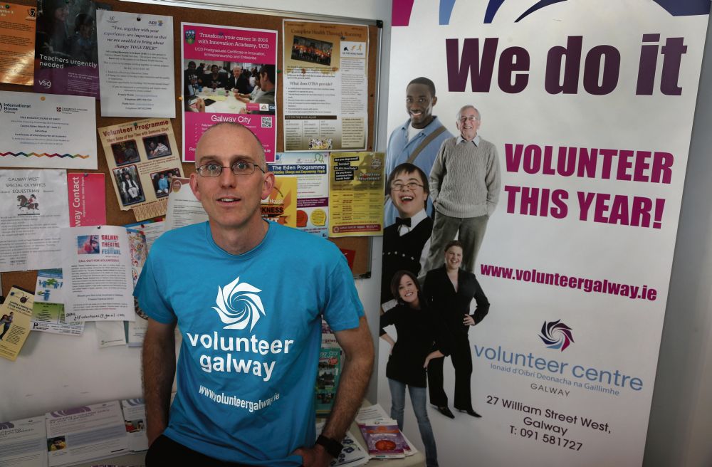 Donncha Foley at the Galway Volunteer Centre.