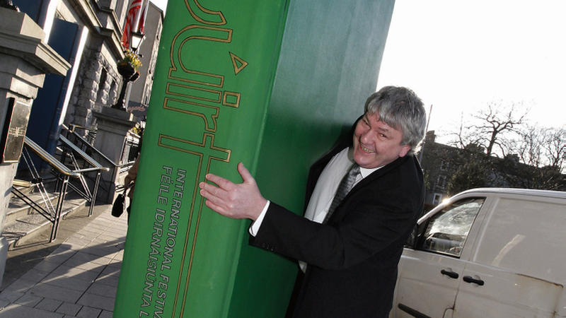 Newly-minted comedian, Páraic Breathnach in his role as producer of the Cúirt Festival of Literature.