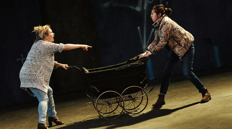 Janet Moran as Mrs Gogan and Eileen Walsh as Bessie Burgess in The Plough and the Stars by Sean O’Casey, directed by Sean Holmes. PHOTO: ROS KAVANAGH.