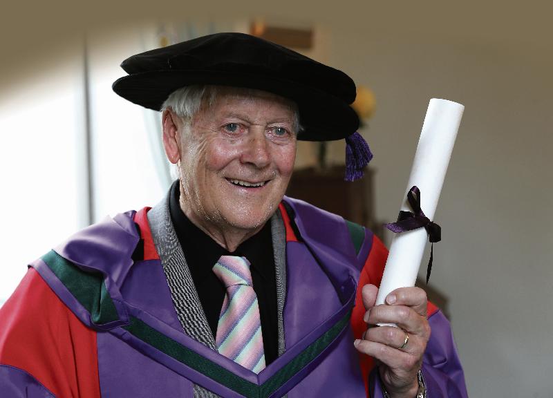 Brendan Flynn of Clifden Community Arts Festival who was conferred with an honorary PhD at NUI Galway