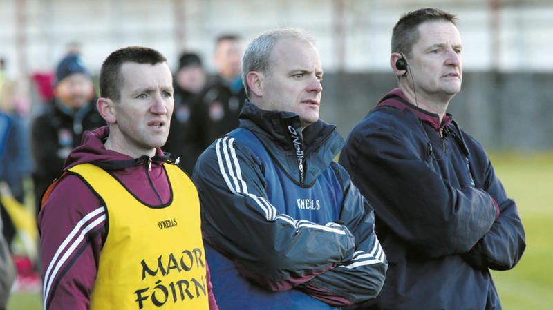 The Galway hurling management of Francis Forde, Micheal Donoghue and Noel Larkin who nearly have a full hand at their disposal for Sunday's Lenster championship opener against Westmeath in Mullingar.