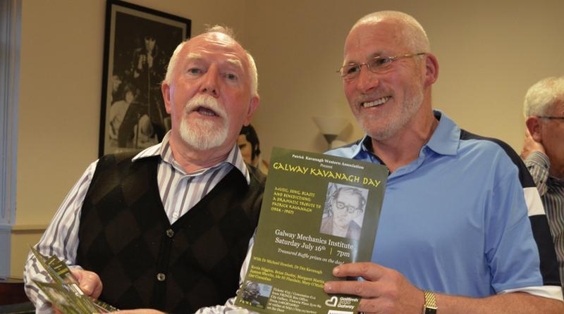 Eamon Shevlin and Ger Considine at the launch of Galway's Kavanagh Day.