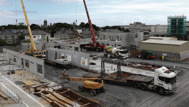 Construction work on the new fifty-bed Acute Adult Mental Health Unit at University Hospital Galway.