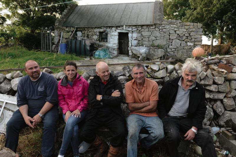 Islanders all... Following Mass at Cé Caladh na Sliogan on Inis Treabhair on Friday evening last this group returned to Molloys farmyard where they made tea and talked into the night about the island and its people of yesteryear.