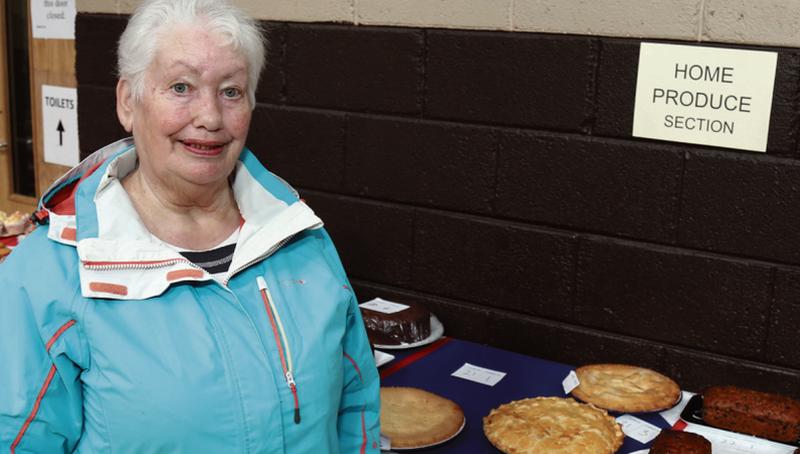 Mary Burke from Ballinasloe exhibiting at the home produce section at the Gort Agricultural Show last Saturday.