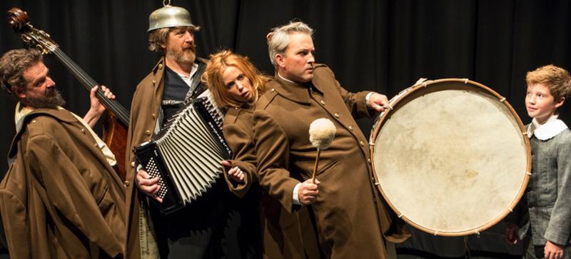 Martin Brundsen, Nico Browne, Lisa Lambe, Louis Lovett and Amelié Metcalfe in A Feast of Bones.