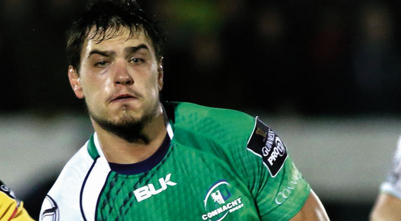 Connacht's Quinn Roux who has recovered from a hip injury in time to face Scarlets on Saturday.