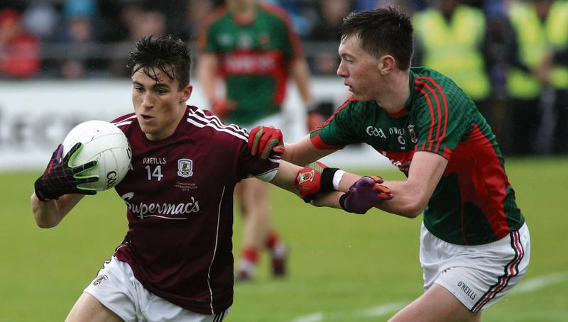 Galway Finian Ó Laoi, in action against Mayo's Nathan Moran, will be part of an attack which can cause Kerry problems in Sunday's All-Ireland Minor Football Final.