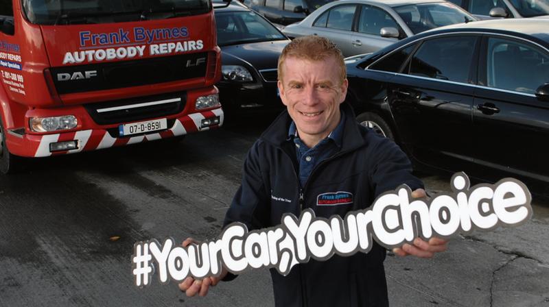 Frank Byrnes has launched a consumer information campaign highlighting the choices available to car owners if they are involved in a car collision and need to have repairs undertaken.