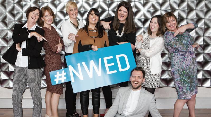 Preparing for the West Region National Women’s Enterprise Day were (from left) Louise Ward from LEO Roscommon; Tanya Whyte from LEO Mayo; Paula Devaney from LEO Galway; Aisling Hanley of Keenwah Quinoa and Aisling’s Bakery; Loretta Ní Ghabháin of Lorg Media; Caroline McDonagh, LEO Galway; Breda Fox, Head of Enterprise, LEO Galway, with (front) Ricky Conneely, LEO Galway.