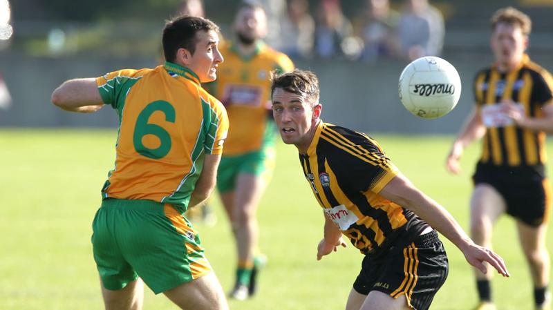 Corofin's Alan Burke and Mountbellew-Moylough's Cathal Kenny who will be renewing rivalry in the Galway football semi-final at Tuam Stadium on Sunday.