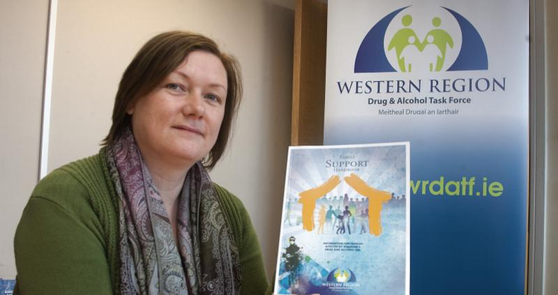 Debbie McDonagh of the Western Region Drug and Alcohol Task Force, Regional Family Support Co-ordinator, with the Family Support Handbook launched recently. Photo: Iain McDonald.