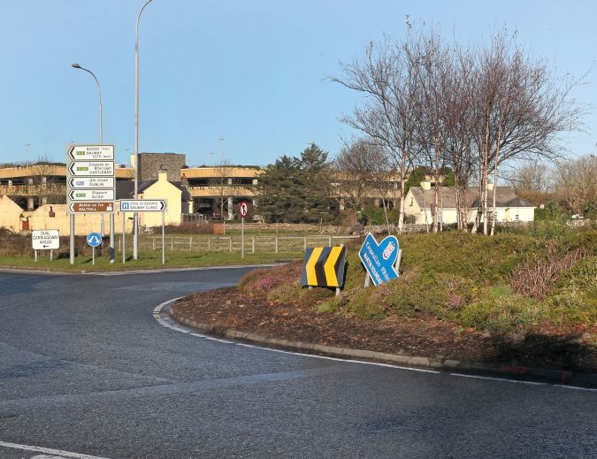 The Martin Roundabout where the majority of trees and shrubs have been pruned since the accident.