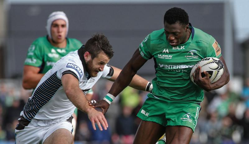 Connacht Niyi Adeolokun who was their try scorer in Friday's Guinness Pro12 defeat to Newport Gwent Dragons at Rodney Parade.