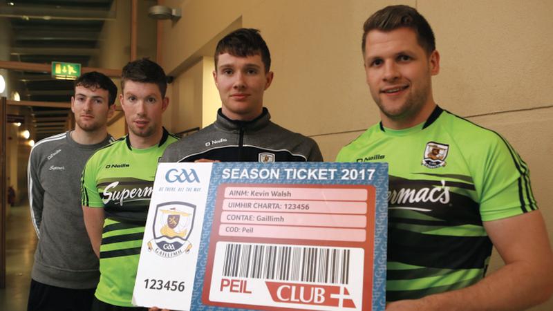 Galway GAA have officially launched the 2017 Season Ticket just ahead of the busy festive period. Tickets are €200 and are available from www.seasontickets.ie or by phone on 087-4561761. Pictured at the launch are Galway players Padraig Mannion, Gareth Bradshaw, Cathal Mannion and Eddie Hoare.