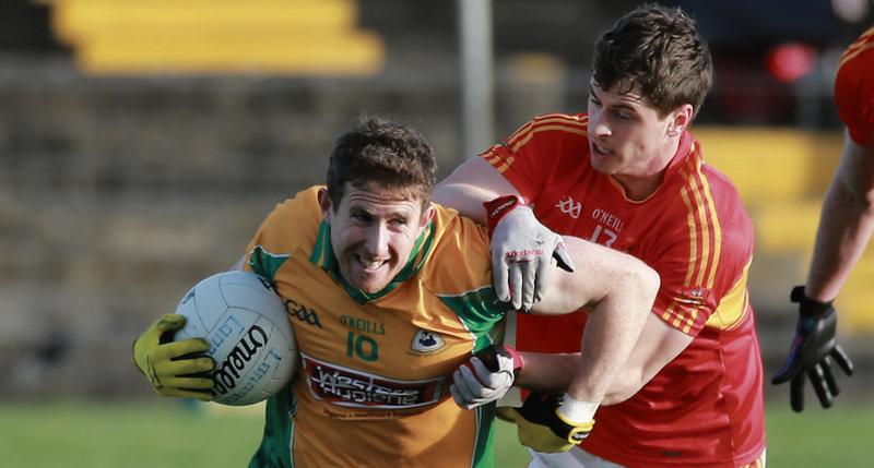 Corofin's Gary Sice, in action against Castlebar Mitchels' Neil Douglas during last year's Connacht Club final, has returned to fitness for the teams' latest provincial collision on Sunday.