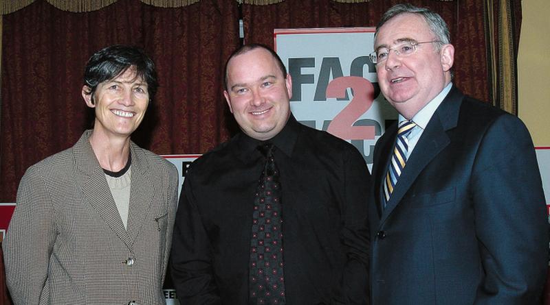 In happier times: back in 2005, the then Mayor of Galway City, and Labour Party councillor, Catherine Connolly, was rolled out along with then party leader, Pat Rabbitte. in support of Trevor O Clochartaigh as he is announced as the Labour Party’s candidate in the upcoming Údarás na Gaeltachta elections. Trevor, now a member of Sinn Féin, has had a cut in the past week at Catherine, now an Independent TD, about her role in representing banks in repossession orders.