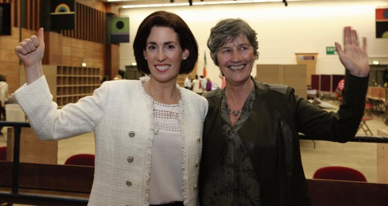 Ladies Day...Hildegarde Naughton and Catherine Connolly after they were both elected for Galway West, joining the elite team of female TDs from the county.