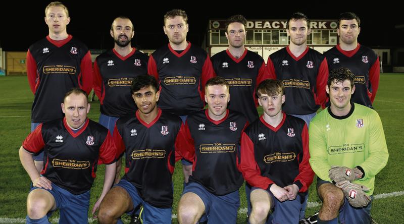 The defeated Knocknacarra FC team, back row, left to right: Lorcan Browne, Malcolm Lally, Alan McCann, Ronan Dunne, Craig Kinneen and Cormac McCann. Front row: Gary Trainor, Hassan Shahid, David O'Malley, Conor Crean and Cian Costello.