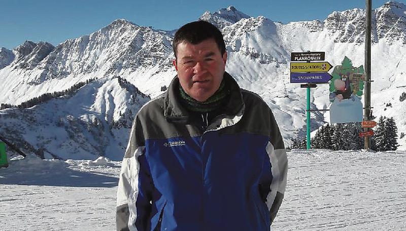 John McIntyre pictured on the slopes in Morzine.