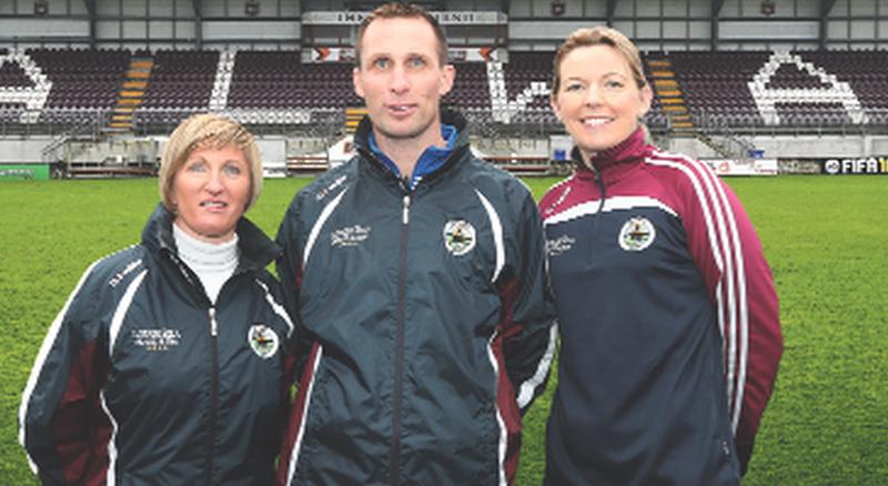 The new management team at Galway WFC. From left: Maz Sweeney, assistant manager, Billy Clery, manager, and Susie Cunningham, strength and performance coach.