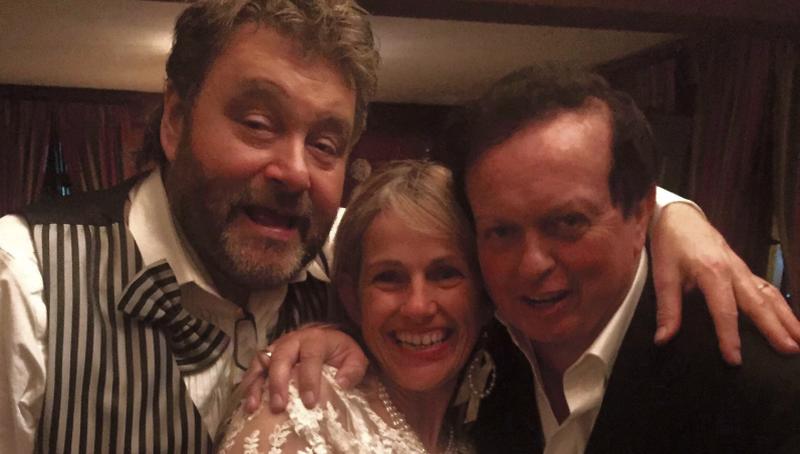 Sharon Shannon with her new 'husband', the comedian Brendan Grace after they were 'married' in a special ceremony by RTÉ's Marty Morrissey.