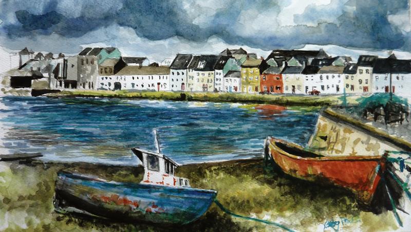 By the Shore, one of the works by Kathy Ross that is currently being exhibited.
