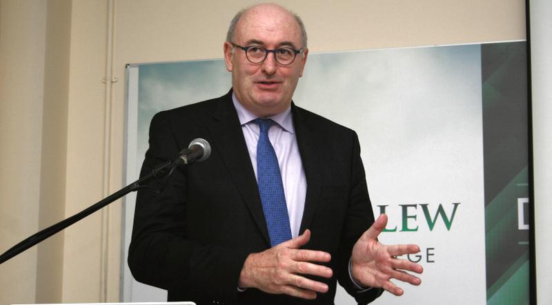 European Commissioner for Agriculture and Rural Development, Phil Hogan was in Mountbellew last Friday to officially launch Mountbellew Agricultural College's Strategic Development Plan. Photo: David Walsh