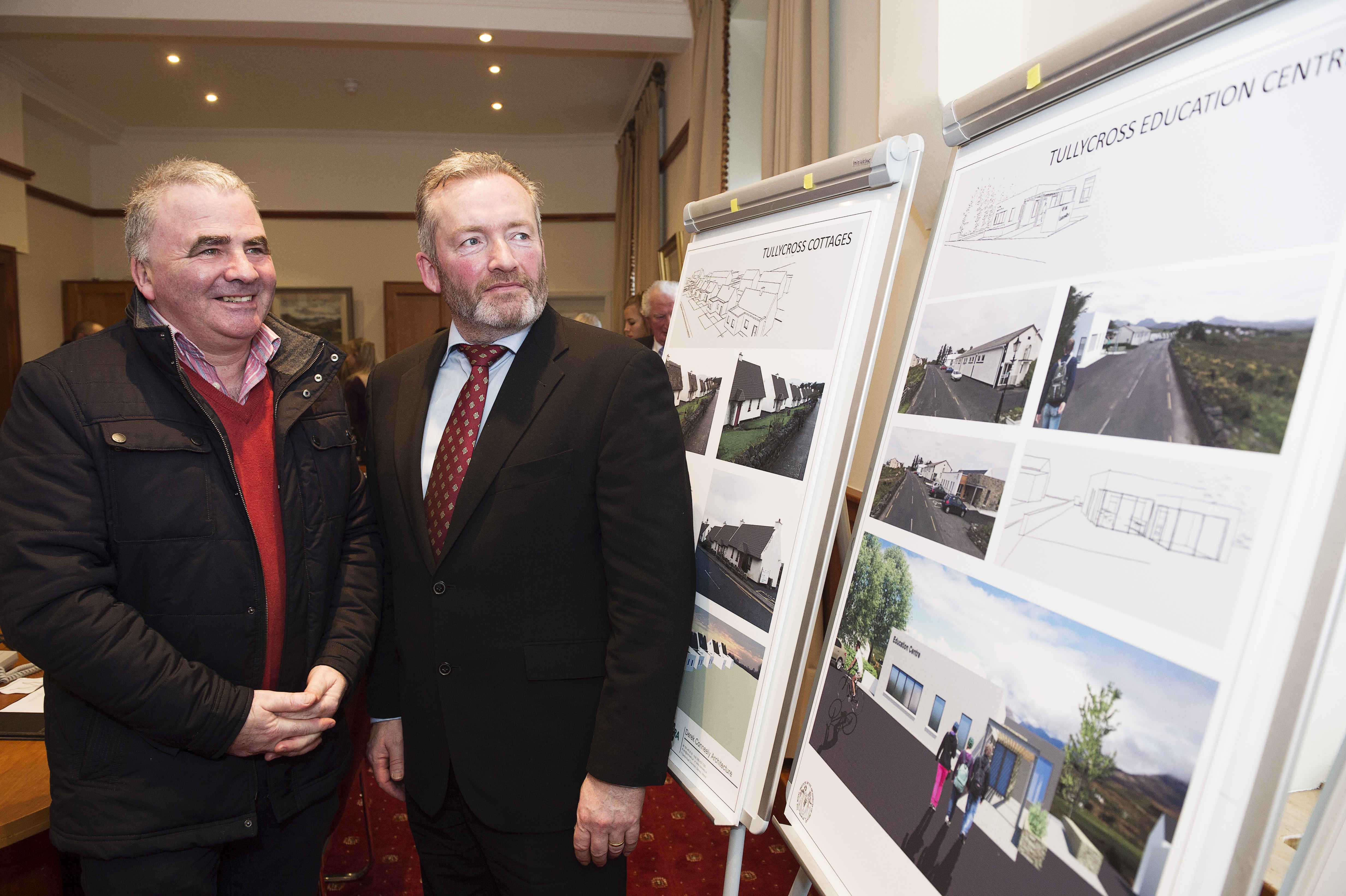Cllr Tomas Welby and Dr Kevin Heanue, Chairman of Connemara West at the launch of Connemara West’s ambitious International Residential Education Centre at a briefing in the Hotel Meyrick, Galway.