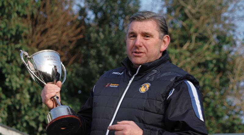 Oughterard RFC President Norman Deacy pictured with the Bobby Deacy Memorial Cup, named after his late father, which Oughterard and his home club Galwegians compete for at various age grades annually.