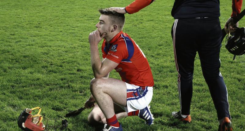 St Thomas' full forward Sean Skehill shows his disappointment after their All-Ireland club semi-final loss to Ballyea of Clare in Thurles last Saturday. Photo: Joe O'Shaughnessy.