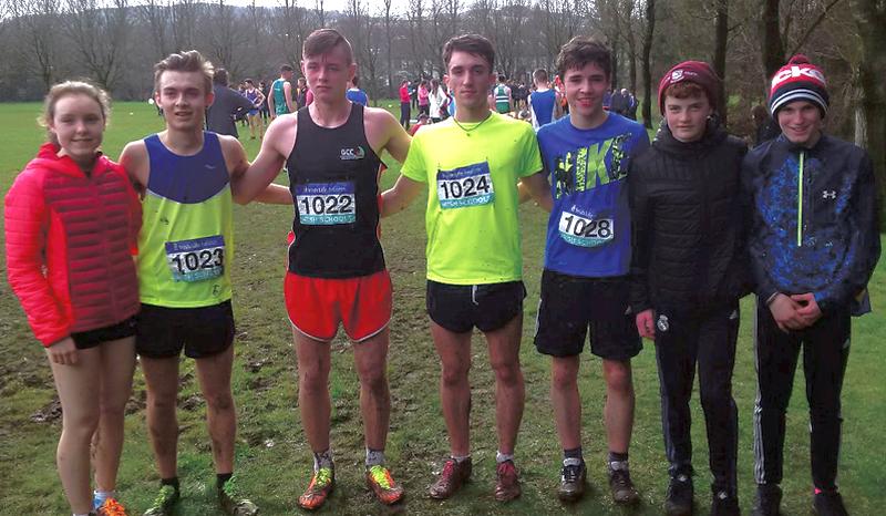 Flying the flag for their respective schools at the weekend in the All-Ireland Schools’ Cross Country Championships were, from left: Aoife King (Presentation College Headford), Eanna Folan (Coláiste na Coiribe), Gary Martyn (Galway Community College), James Frizzell (Claremorris), Michael Healy (the Bish), Barry Murphy (St Enda’s), and Cillian Jordan (St Enda’s).