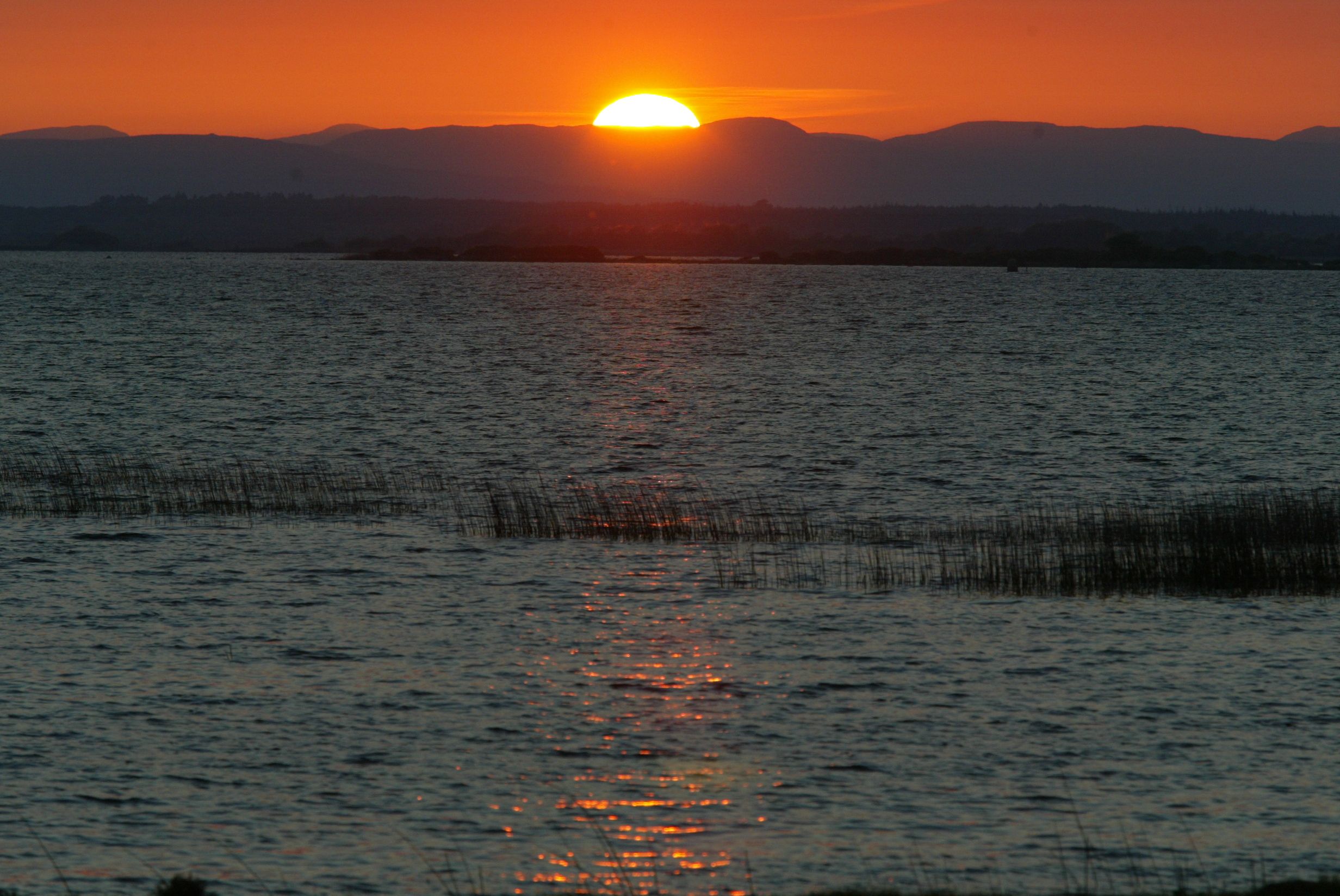 Sunset on Lough Corrib from Menlo.