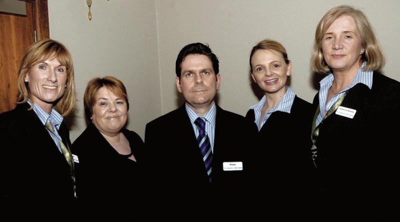 At the launch of the County Galway Credit Unions Cultivate Brand in the Lough Rea Hotel, Loughrea, were: Mairead Baimbridge, Ann Marie Creaven, Shane Morrissey, Caroline Ryan and Catherine Browne, all of St. Jarlaths Credit Union. PHOTO: STAN SHIELDS.