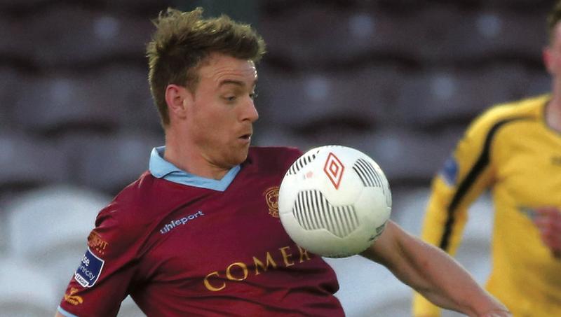 Galway United striker Vinny Faherty who is likely to be recalled for tonight's Premier Division tie against Finn Harps in Ballybofey.